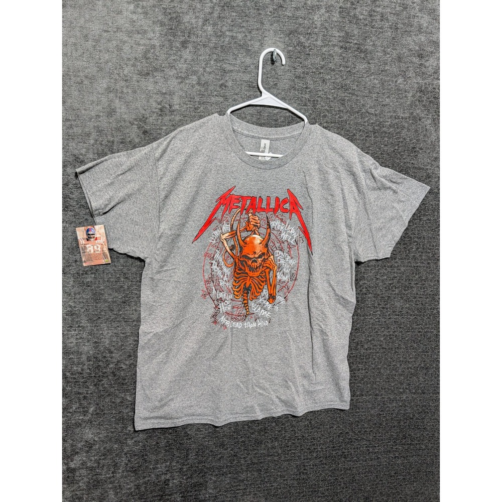 Metallica M72 North American Tour 2023 Gray Graphic T-Shirt Mens XL 72 Seasons